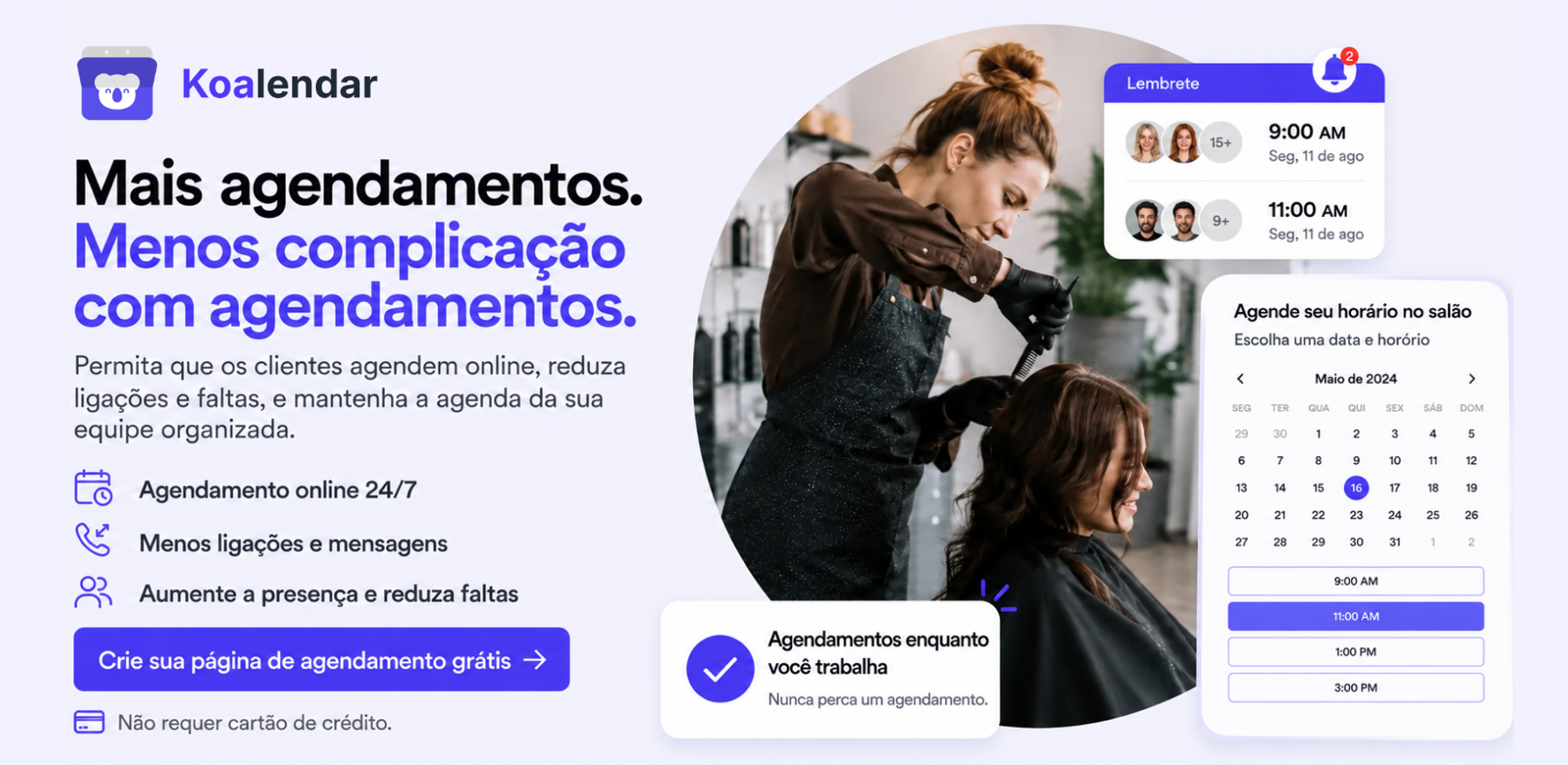 Koalendar aumenta as reservas e reduz a dor de cabeça com agendamentos para salões de beleza